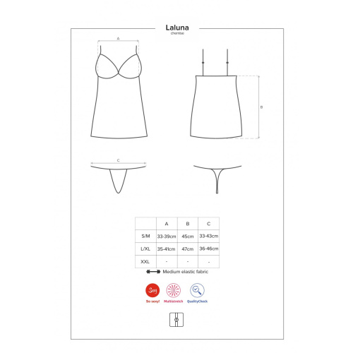 Obsessive Laluna chemise-спокуслива сорочка, S/M - купити в Україні | Секс шоп SEX-SHOP.ua